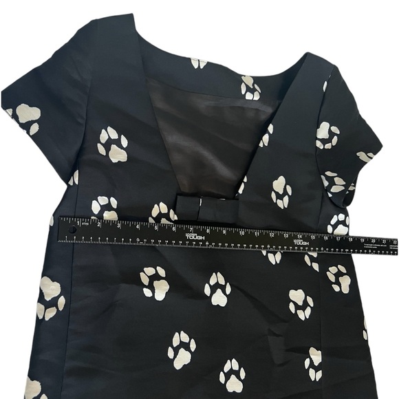 Kate Spade Paw Print Swing Dress Be Daring Black Size 2 NWT - Picture 7 of 11